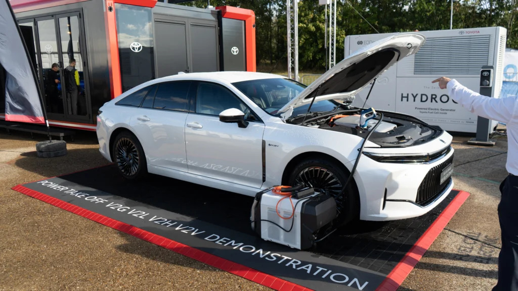 Toyota Crown FCEV – Werkende waterstofsedan met stroomvoorziening (VK-demonstratie)